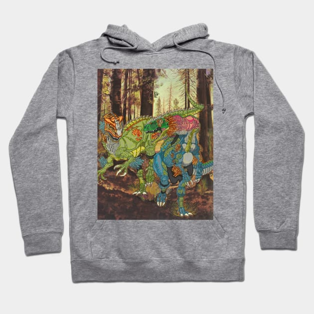 Jurassic Jousting Hoodie by SnowFlake Comix